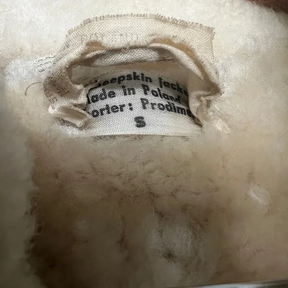 Vintage 70s Polish Sheepskin Embroidered Fur Coat - Picture 6 of 9